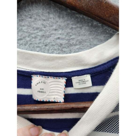 Anthropology Striped Lace Overlay Sleeveless Top Xsmall - Picture 2 of 4